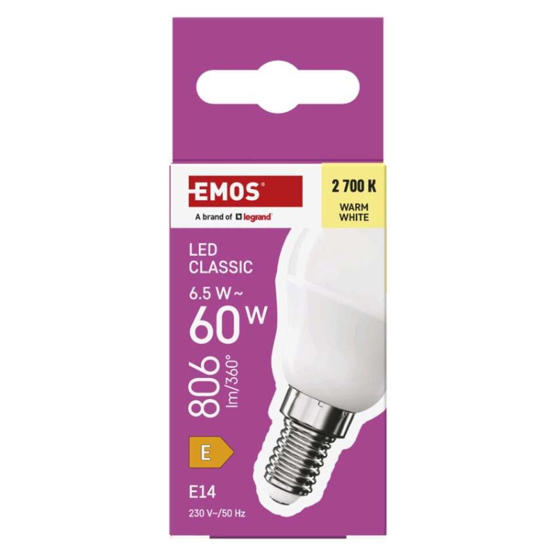 LED spuldze Classic Mini Globe / E14 / 6,5 W (60 W) / 806 lm / Silti balta