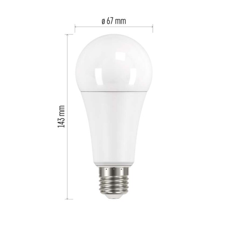 LED žárovka Classic A67 / E27 / 17,6 W (120 W) / 1 900 lm / teplá bílá