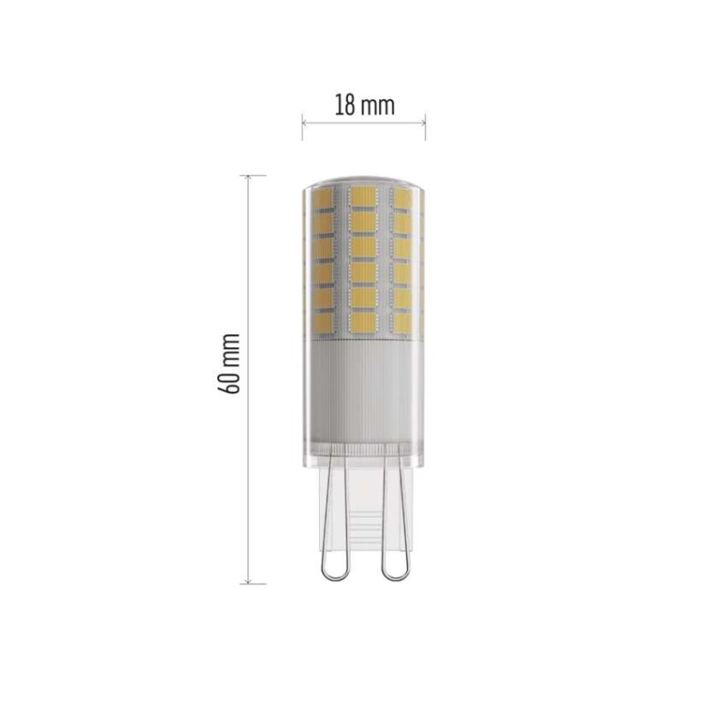 LED spuldze Classic JC / G9 / 4,2 W (40 W) / 470 lm / neitrāli balta