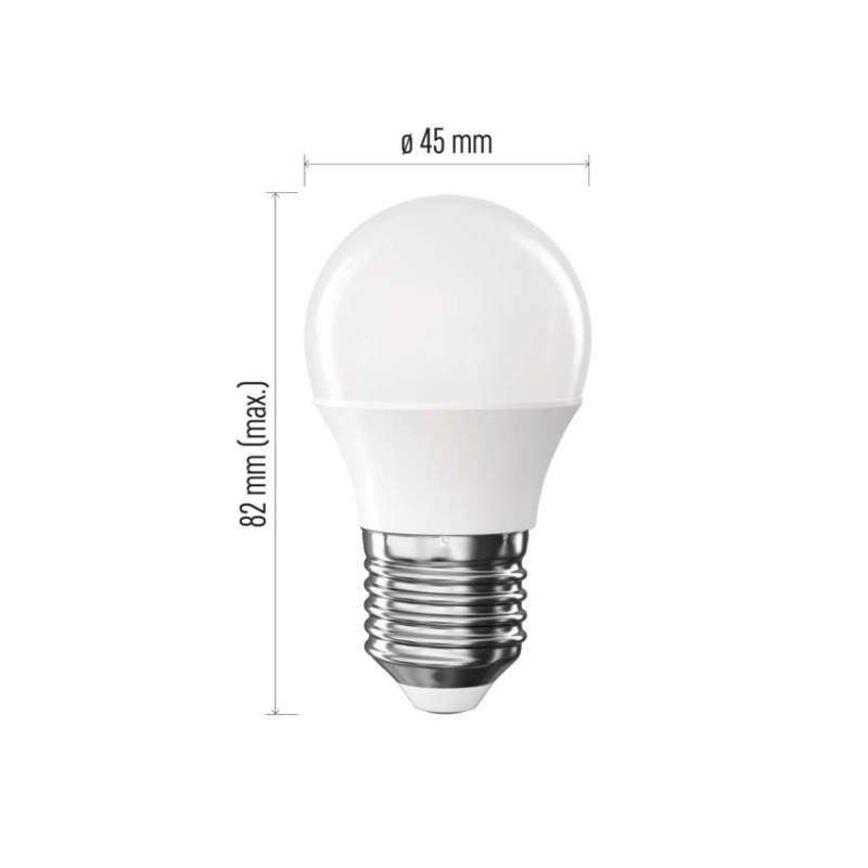 LED izzó Basic Mini Globe / E27 / 5,5 W (40 W) / 470 lm / Meleg fehér