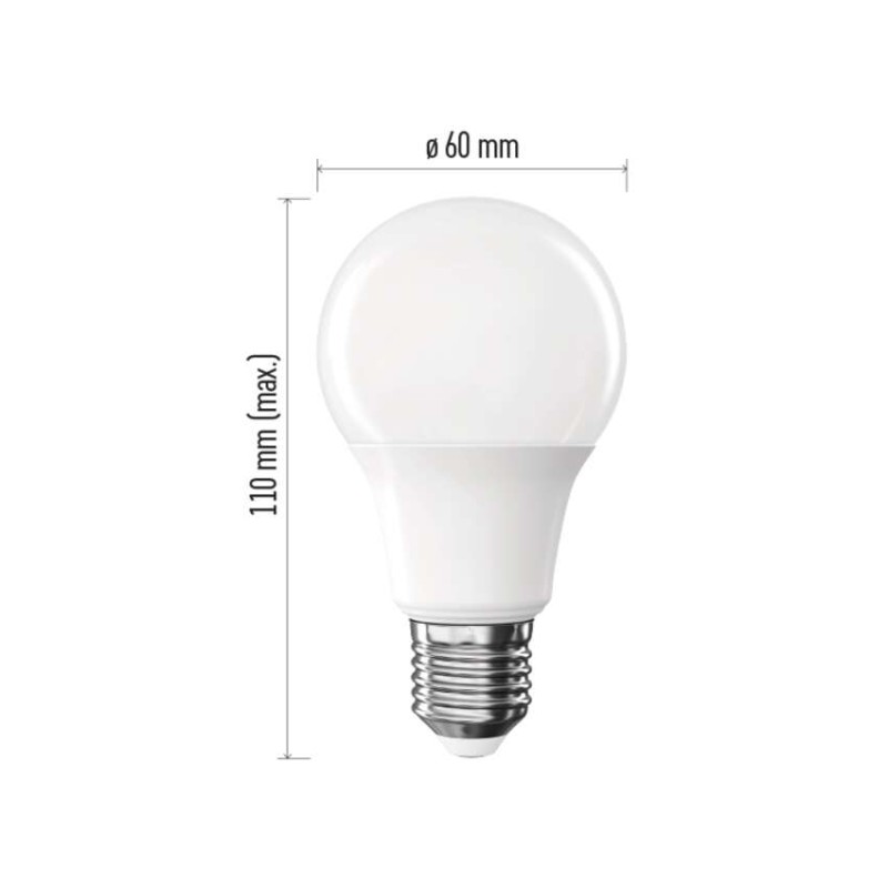 LED spuldze Basic A60 / E27 / 8,8 W (60 W) / 806 lm / Neitrāli balta
