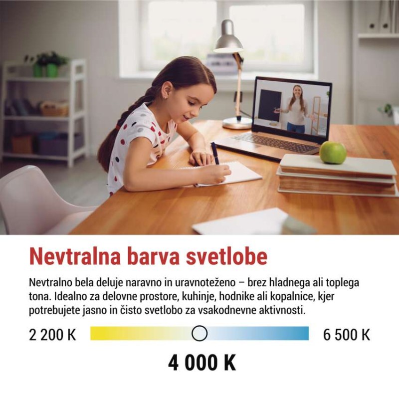 LED žarnica Classic JC / G9 / 4,3 W (48 W) / 600 lm / Nevtralna bel
