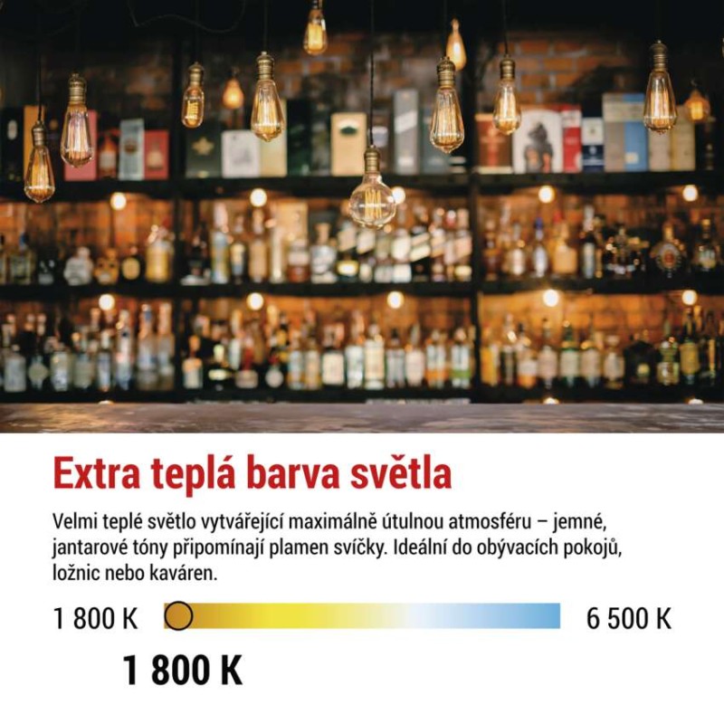 LED žárovka DECO S123 / E27 / 3,5 W (14 W) / 130 lm / flame