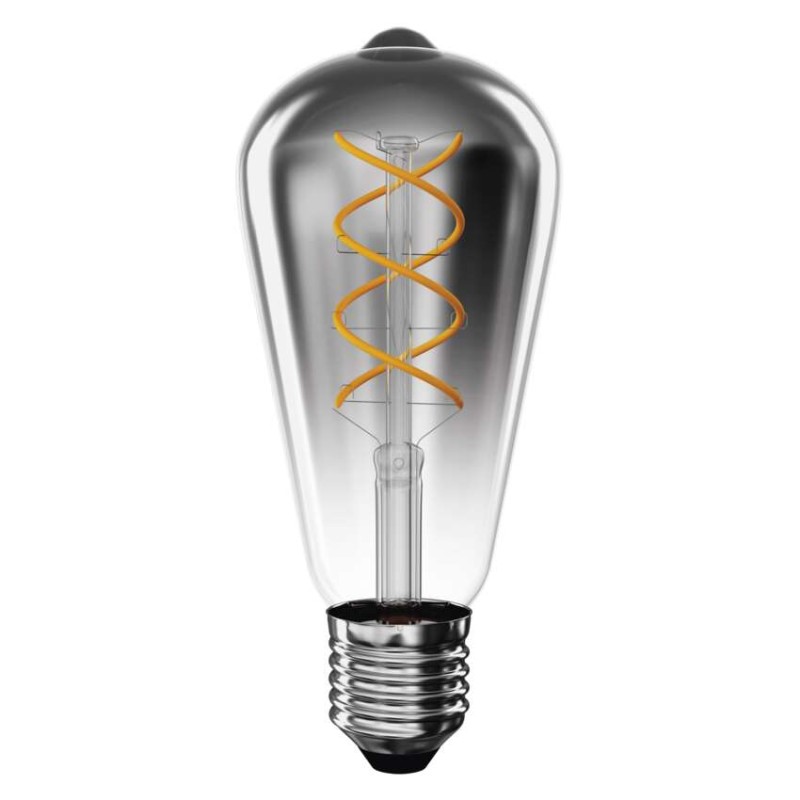 LED izzó DECO SMOKED ST64 / E27 / 4,5 W (19 W) / 180 lm / flame