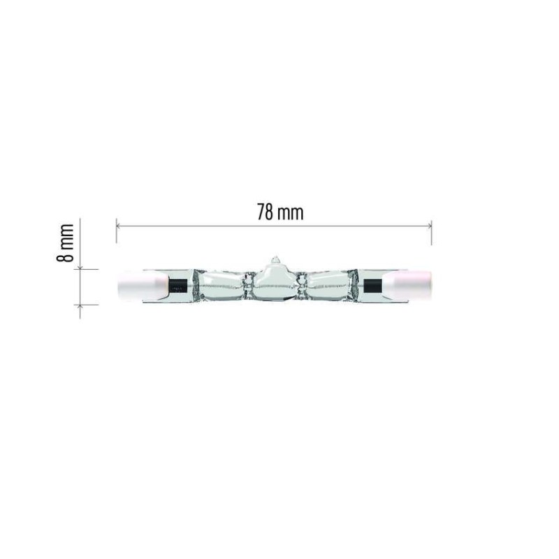 Lineare Halogenlampe J78 120W R7s warmweiss