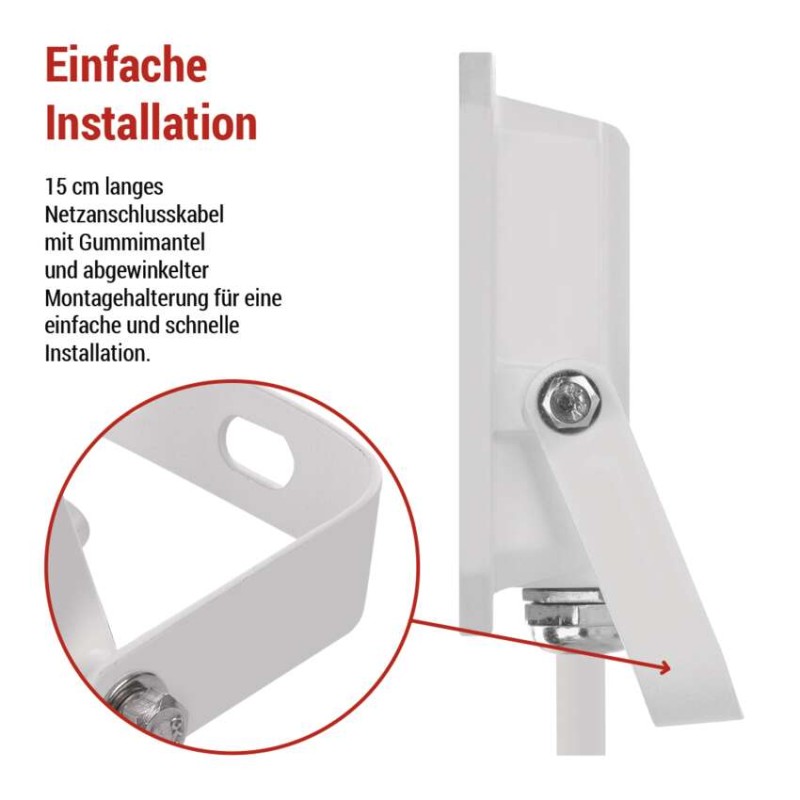 LED reflektor SIMPO 20W, weiß, IP65, 2000 lm, neutralweiß