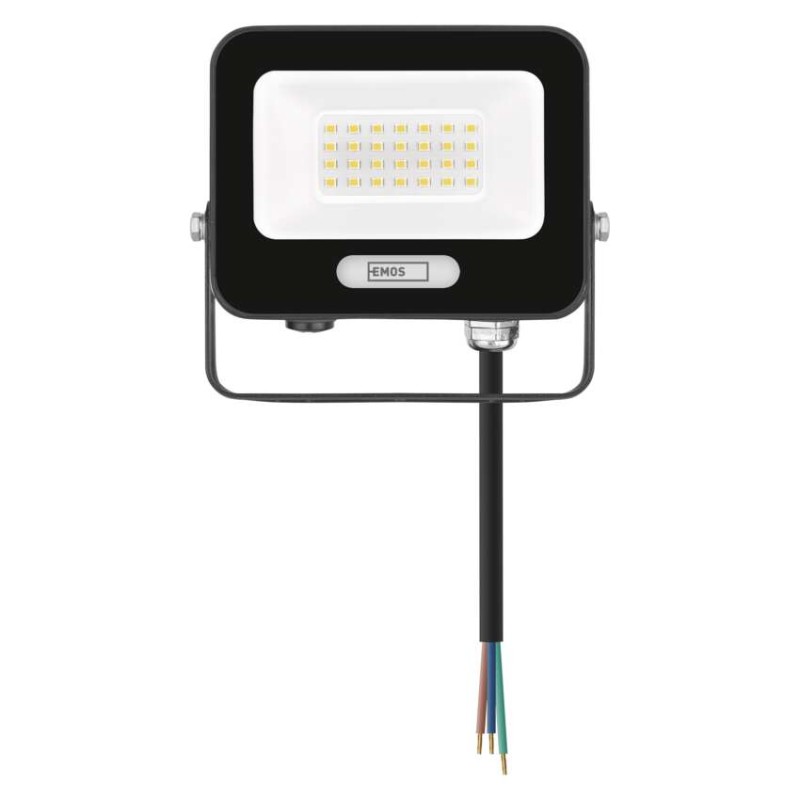 LED reflektor GLARO 20W, črni, IP65, 2000 lm, nevtralna bela