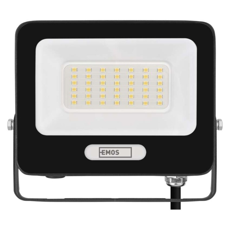 LED reflektor GLARO 30W, čierny, IP65, 3000 lm, neutrálna biela