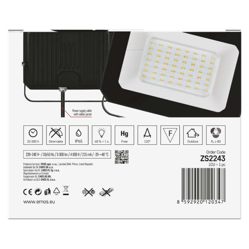 LED reflektor SIMPO 50 W neutralweiß