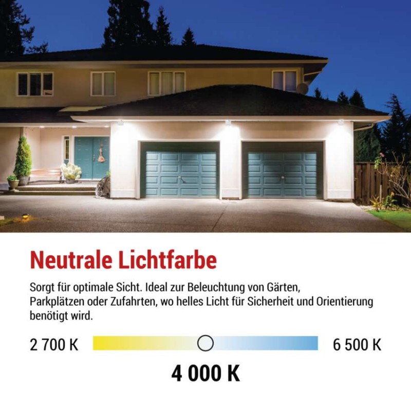 LED reflektor SIMPO 50W, weiß, IP65, 5000 lm, neutralweiß