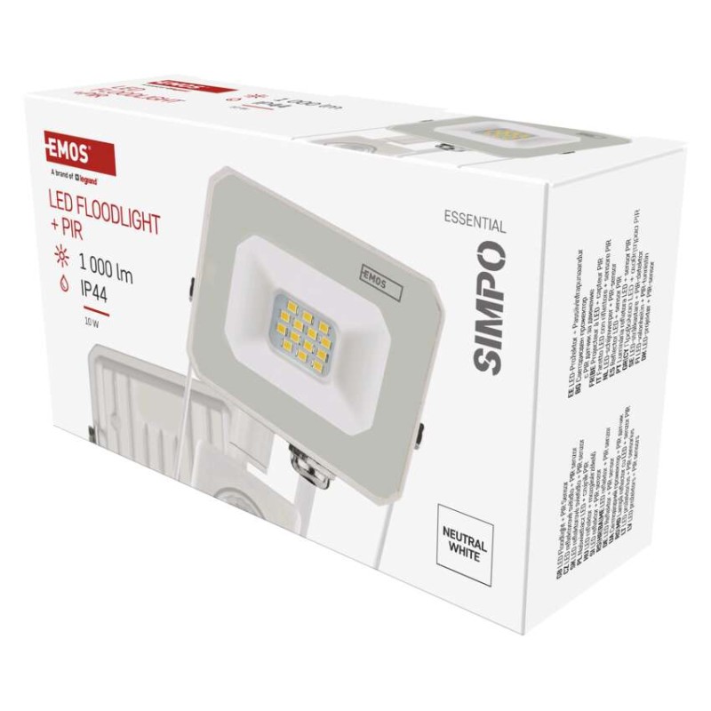 LED-Strahler SIMPO, 10W, PIR, neutralweiss