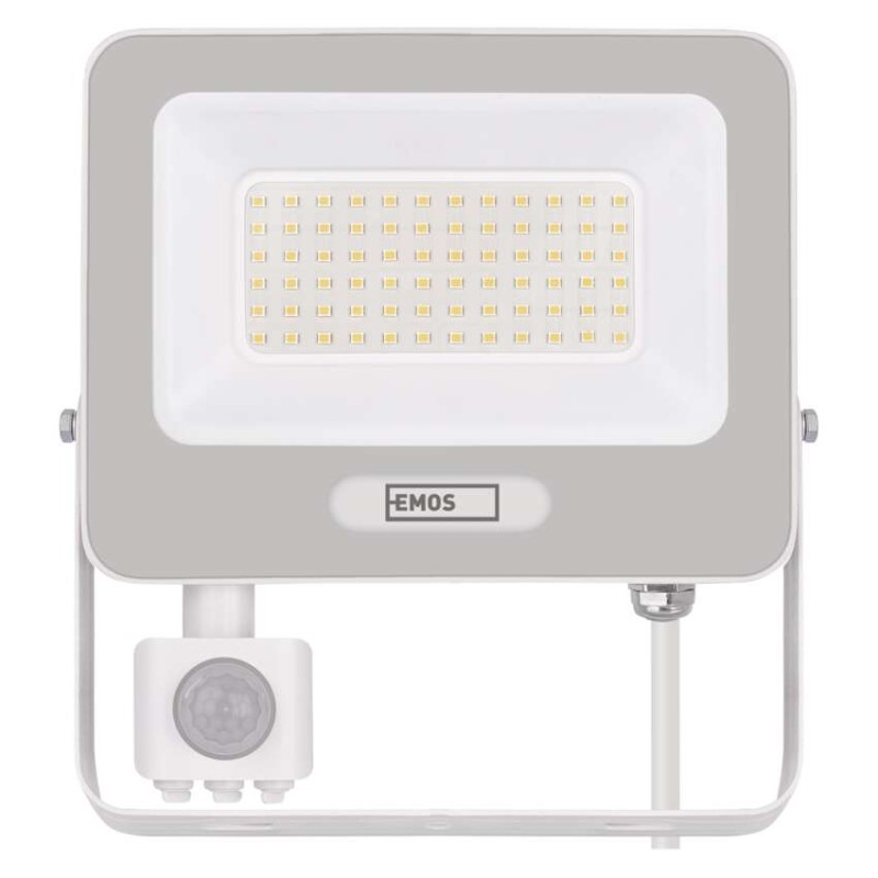 LED reflektor GLARO mit Bewegungssensor, 50 W,weiß, IP54, 5000 lm, neutralweiß