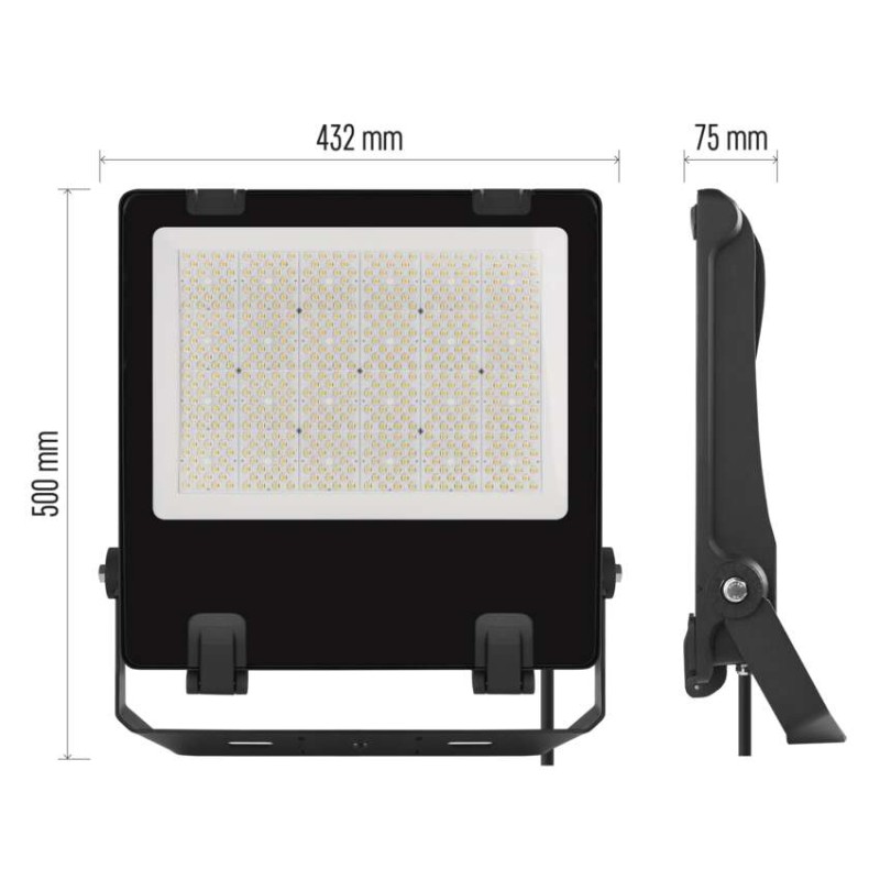 Naświetlacz LED AVENO 300W czarny neutralna biel