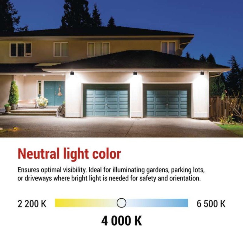Naświetlacz LED TAMBO, 10 W, 1000 lm, IP65, czarny