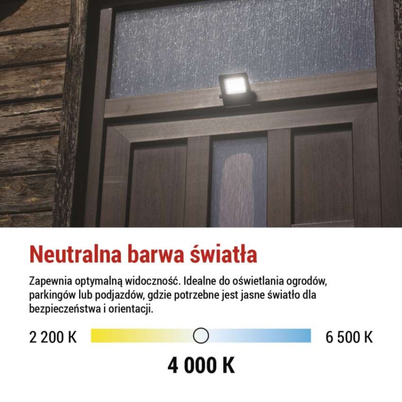 Naświetlacz LED VISIO 10W czarny neutralna biel