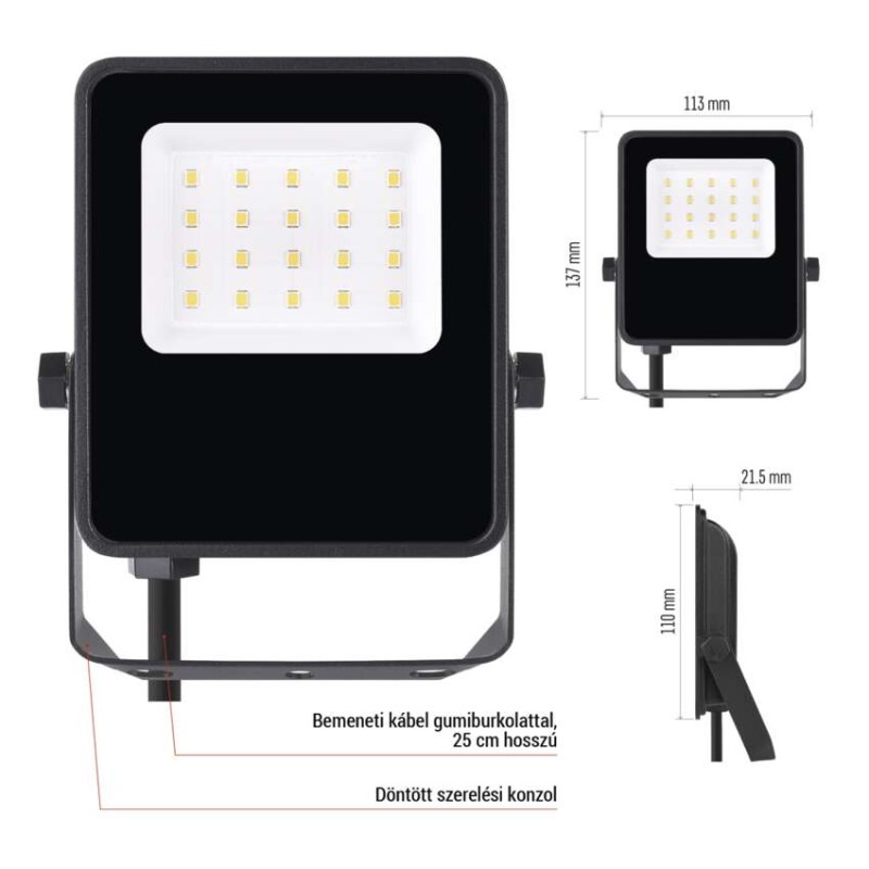 VISIO LED reflektor 10W természetes fehér