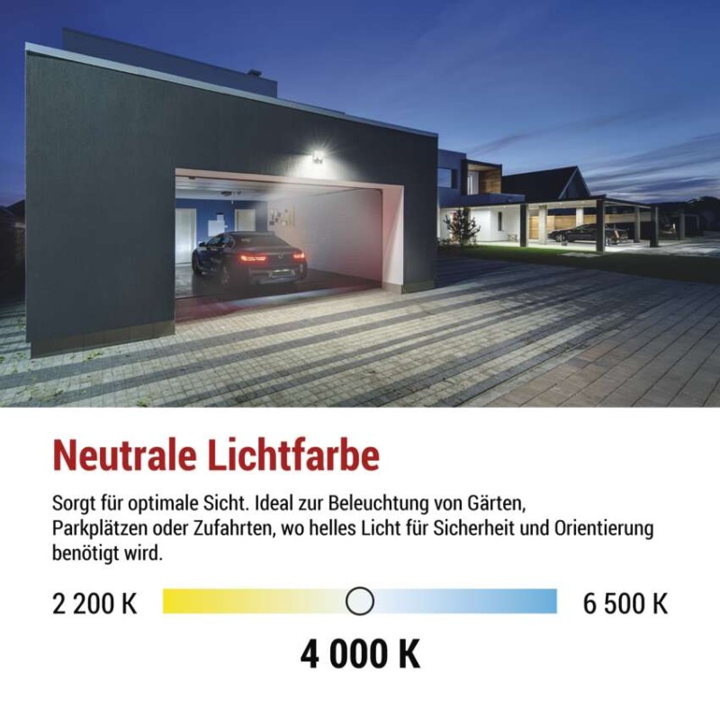 LED-Flutlicht TAMBO mit Bewegungssensor, 10 W, 1000 lm, schwarz
