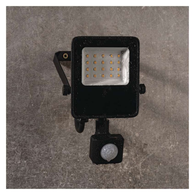 LED-Strahler VISIO mit Bewegungsmelder, 10W, schwarz, neutral weiß