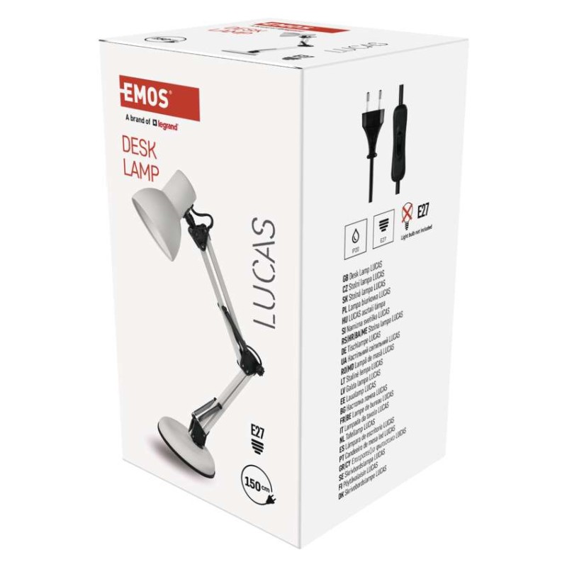 Schreibtischlampe LUCAS, weiss