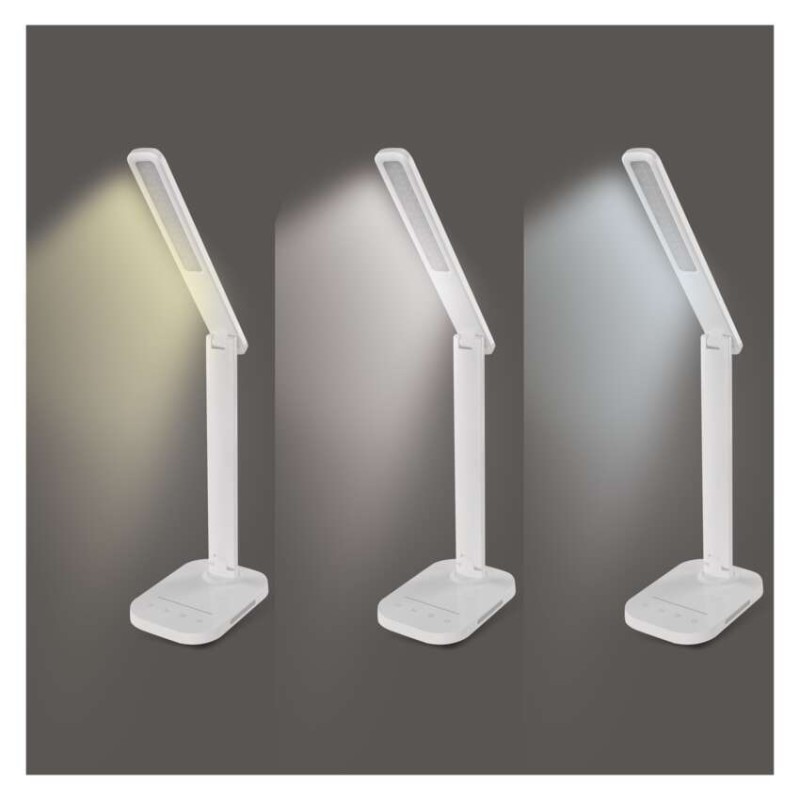 LED stolní lampa CARSON, bílá