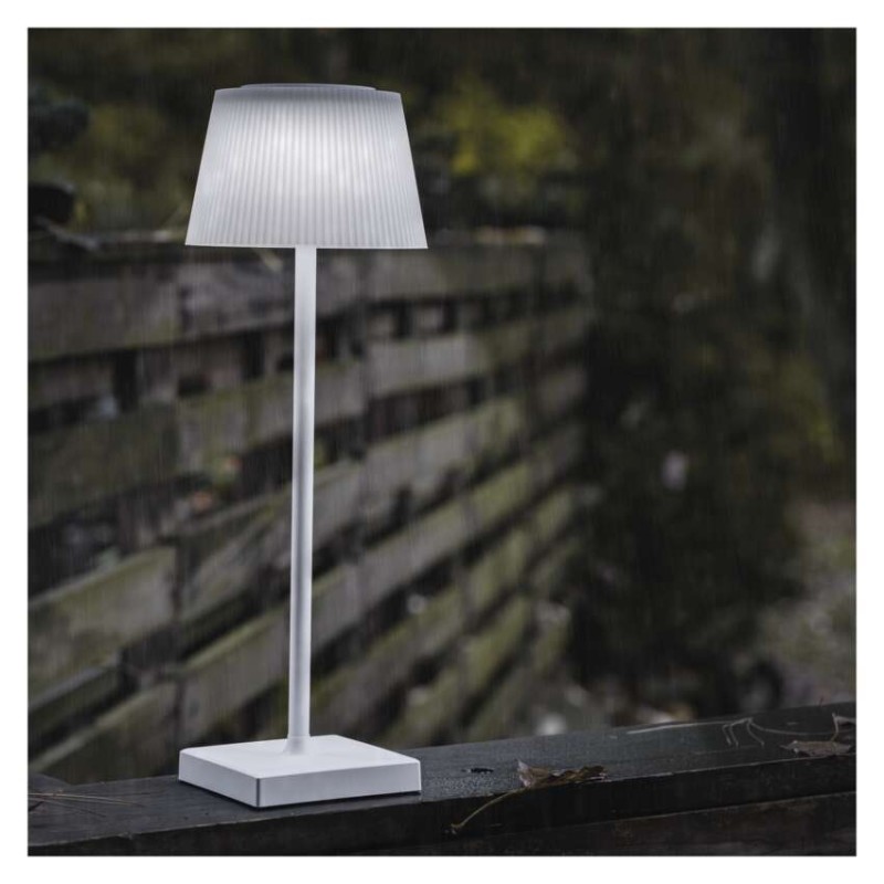 LED Schreibtischlampe KATIE, wiederaufladbar, weiss