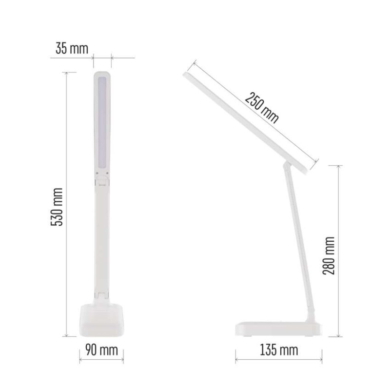 LED Schreibtischlampe AMY, wiederaufladbar