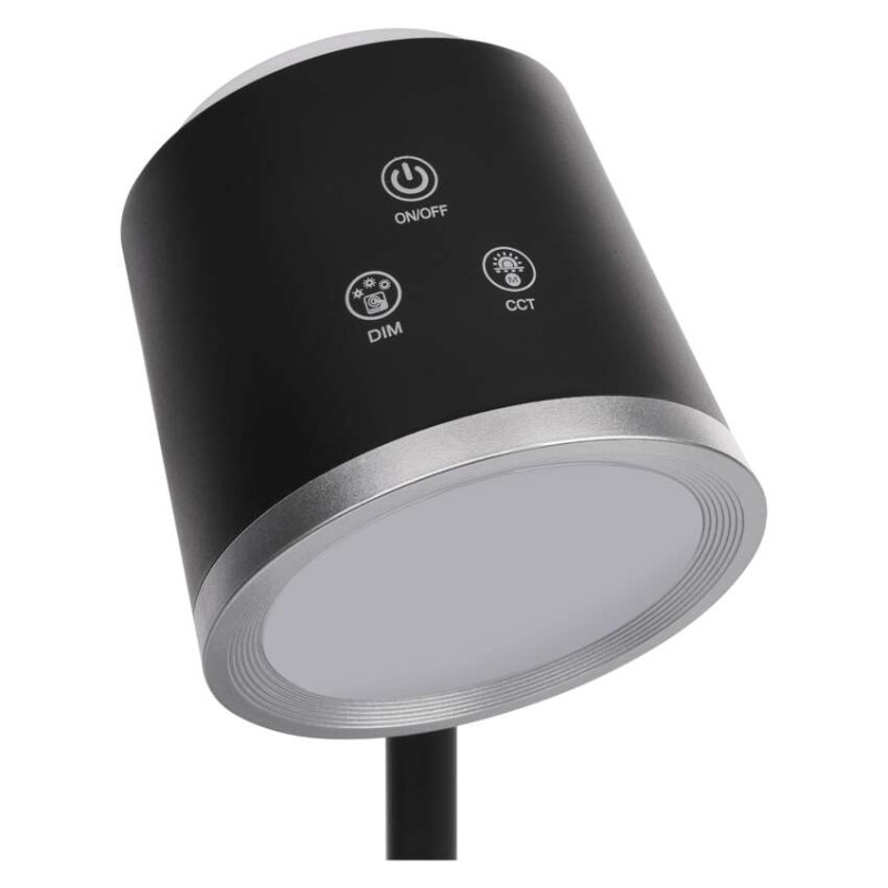LED Schreibtischlampe ABBIE wiederaufladbar, schwarz