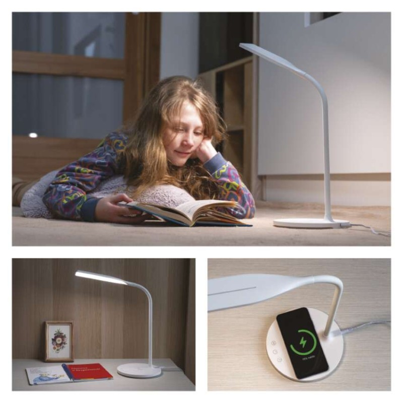 LED Schreibtischlampe OSCAR, weiss