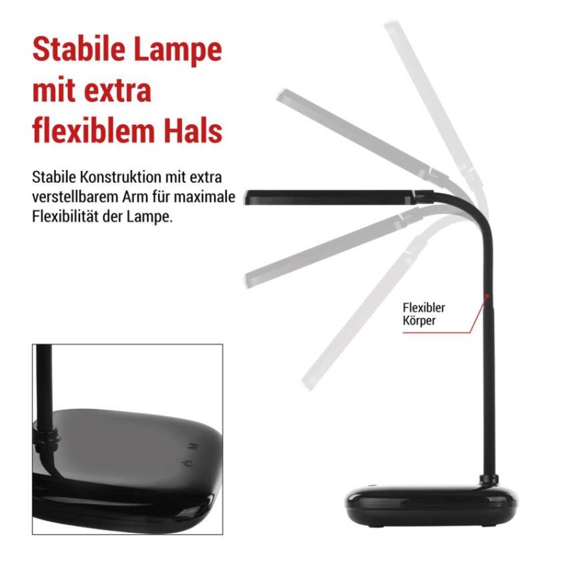 LED Schreibtischlampe MOLLY, schwarz