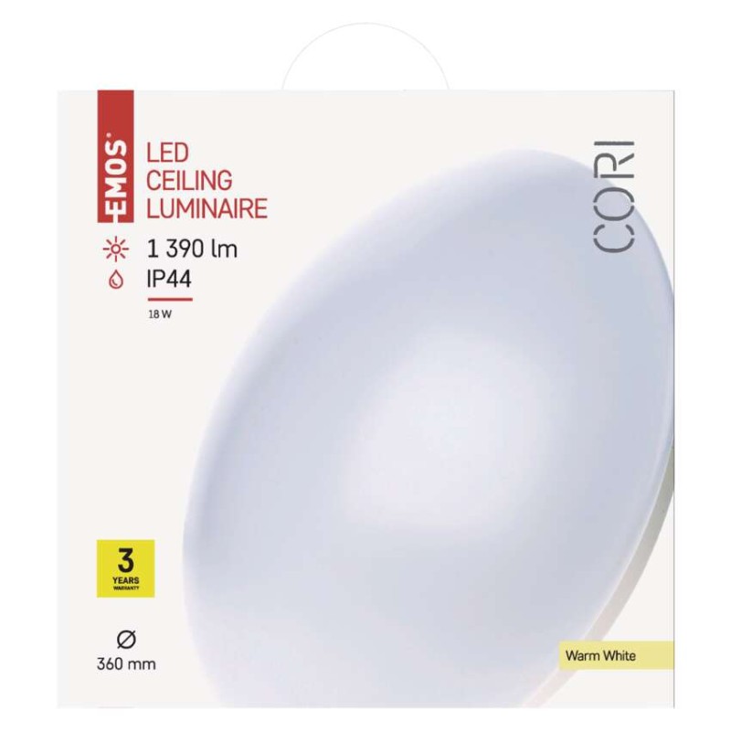 LED svítidlo CORI 36 cm, 18 W, teplá bílá, IP44