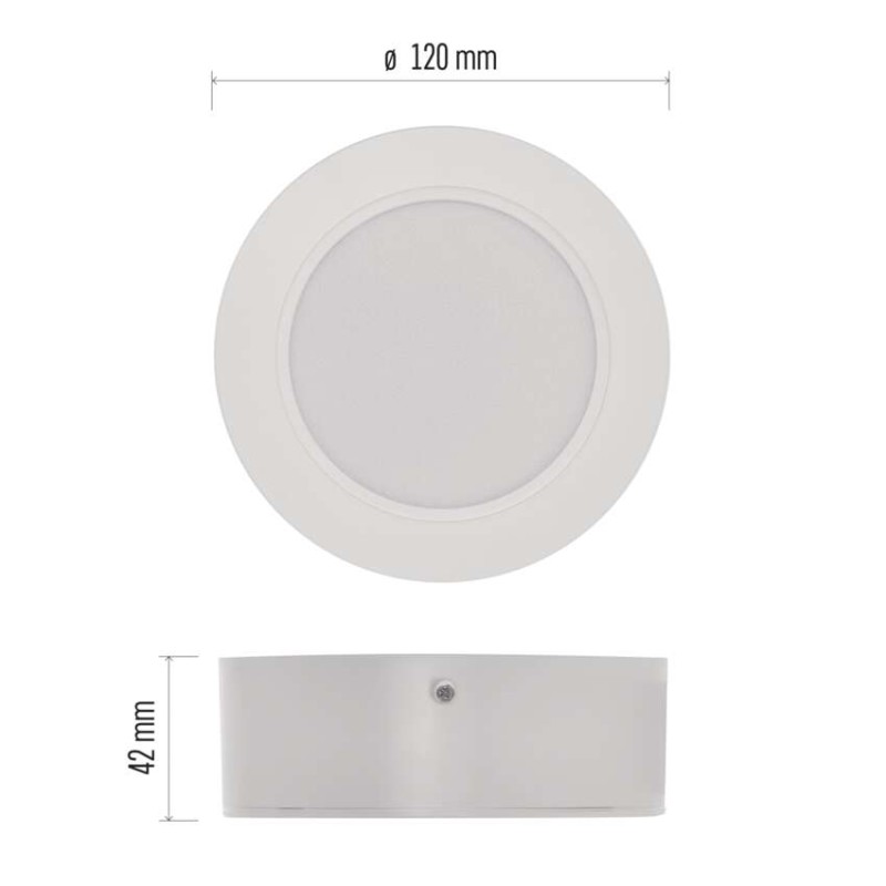LED-Anbauleuchte RUBIC, rund, weiß, 9W, neutralweiß