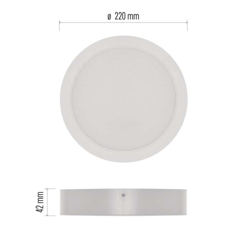 LED-Anbauleuchte RUBIC, rund, weiß, 24W, neutralweiß