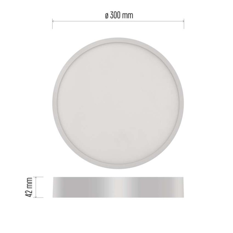 LED virsmas gaismeklis NEXXO, apaļš, balts, 28,5W, neitrāli balts