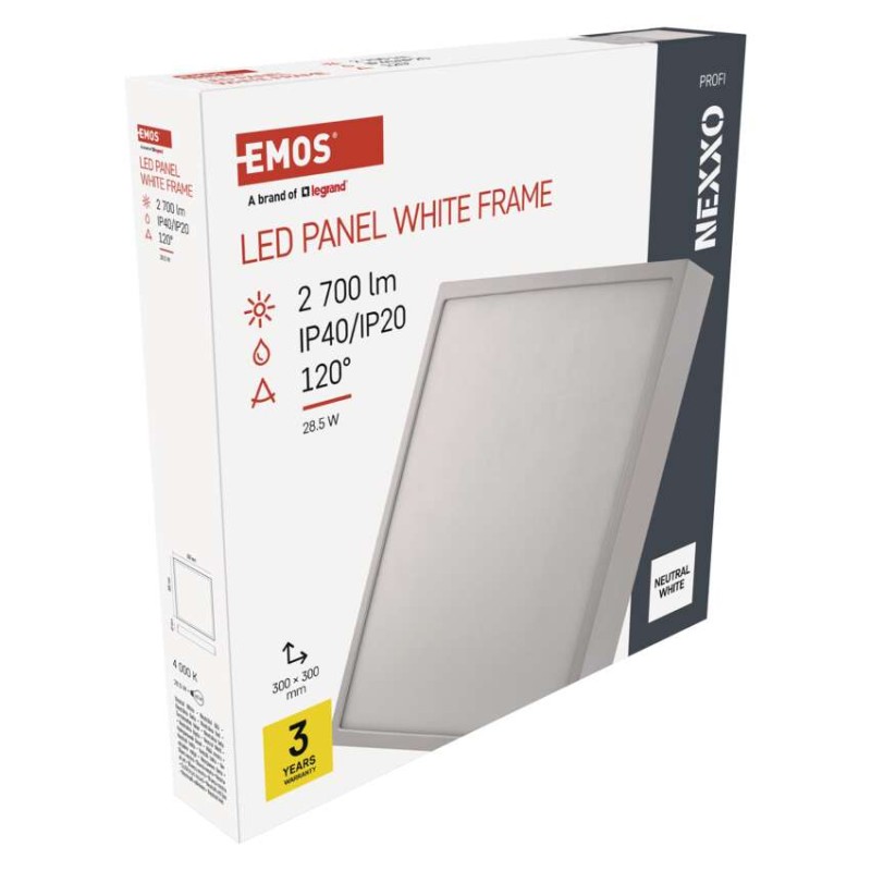 LED lampa NEXXO, balta, 28,5W,Neitrāli balta
