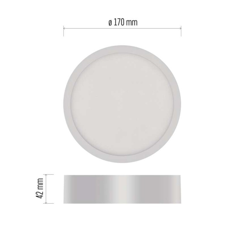 Panel LED natynkowy NEXXO, okrągły, biały, 12,5W, CCT