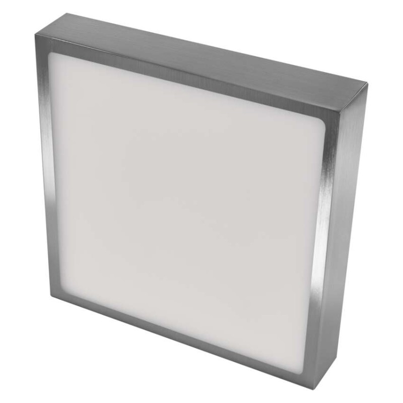LED lampa NEXXO, matēts niķelis, 22,5 x 22,5 cm, 21 W, silti/neitrāli balta