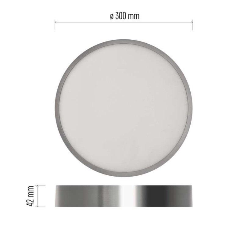 LED-Anbauleuchte NEXXO, rund, silber, 28,5W, mit Change CCT