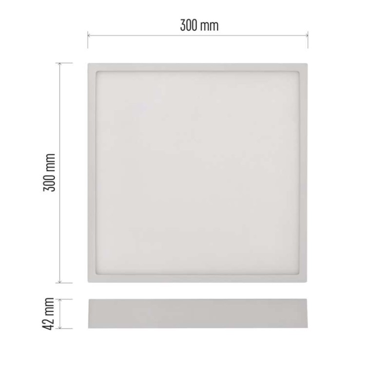 LED lampa NEXXO, balta, 30 x 30 cm, 28,5 W, silti/neitrāli balta