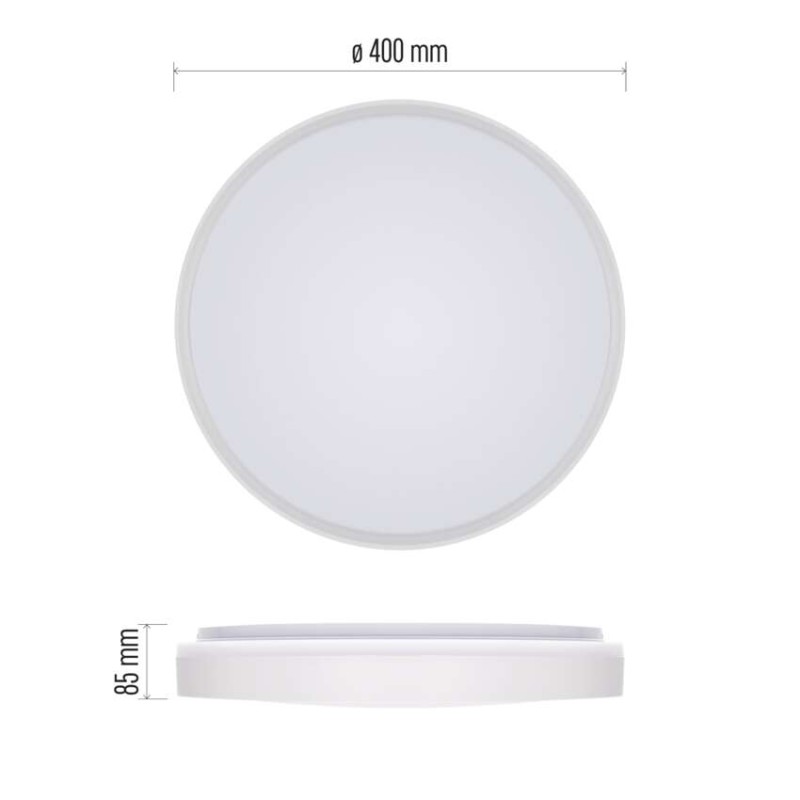LED-Leuchte LIVI 40 cm, 30 W, warm-kaltweiß, dimmbar mit Fernbedienung