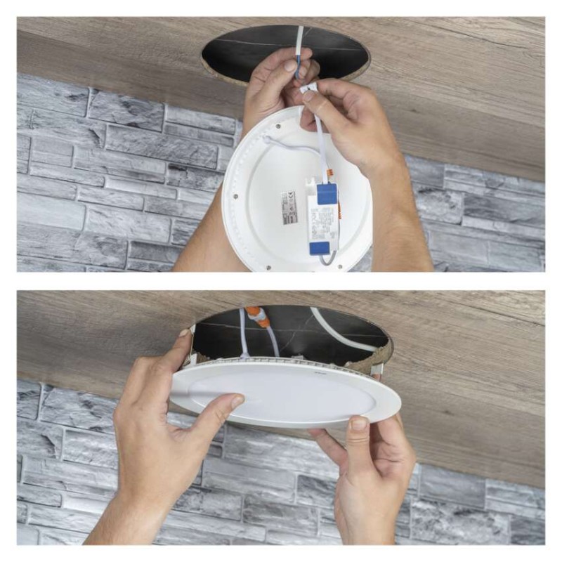 LED-Einbauleuchte NEXXO, runden, weiß, 7W, warmweiß