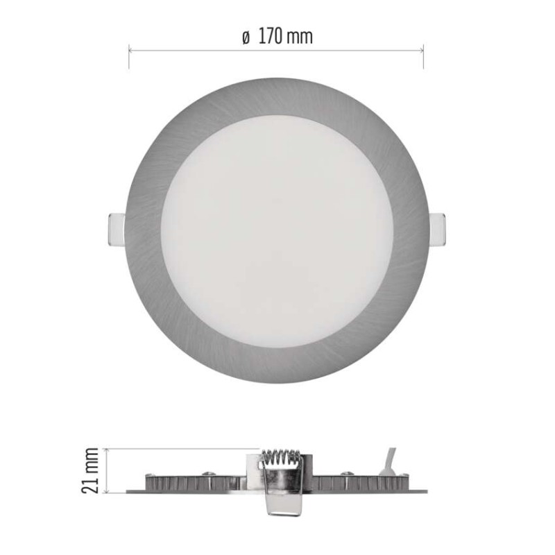 LED-Einbauleuchte NEXXO, rund, silber, 12,5W, mit Change CCT
