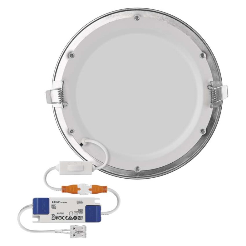 LED-Einbauleuchte NEXXO, rund, silber, 18W, mit Change CCT