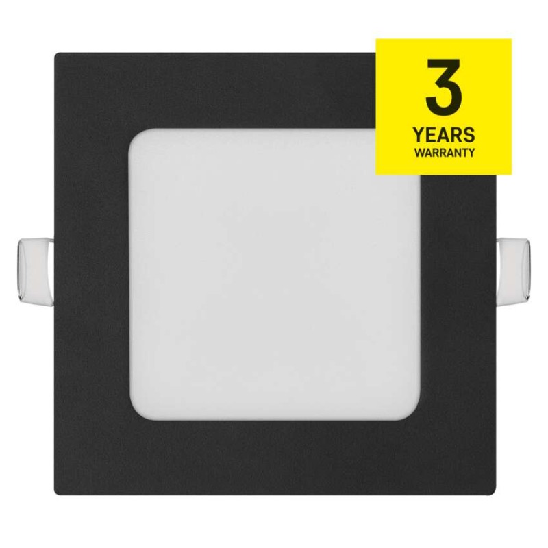 LED gaismeklis NEXXO, melns, 12 x 12 cm, 7 W, silti/neitrāli balts