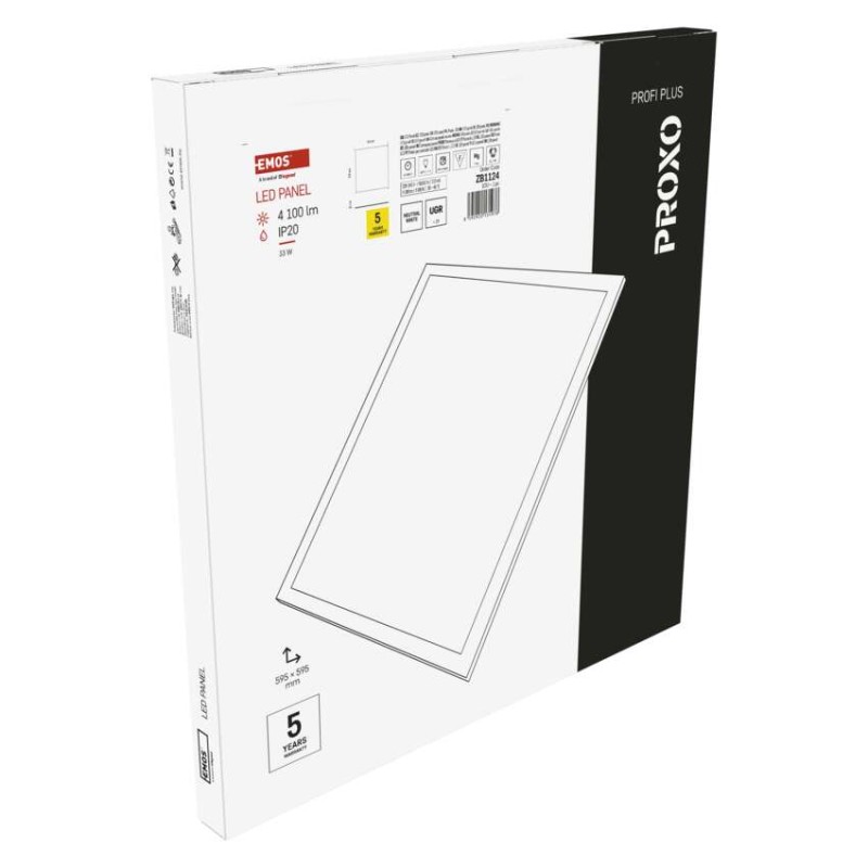 LED Einbauleuchte PROXO 60x60, quadr., weiss, 33W neutralweiss UGR