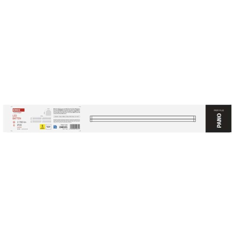LED lineárne svietidlo PANO 20W, neutrálna biela