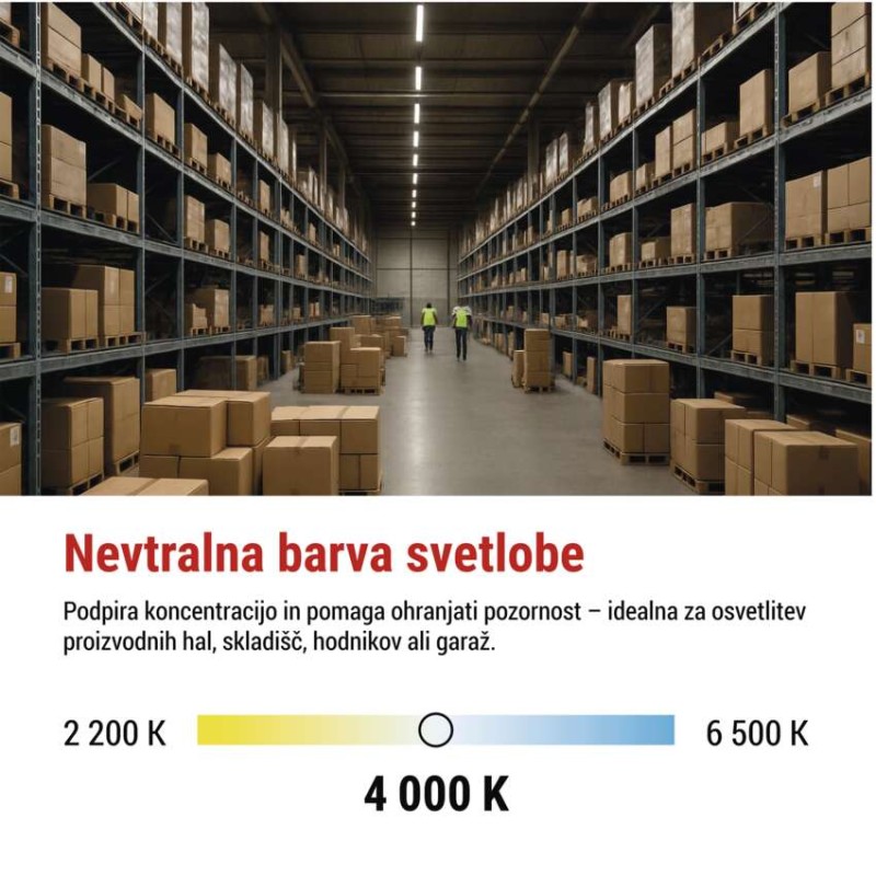 Vodotesno LED svetilo DUSTY, 36W, IP65, nevtralno bela