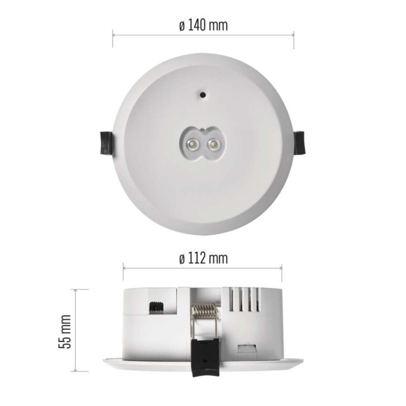 LED avārijas gaismeklis ORSU, 3 W, 3 h