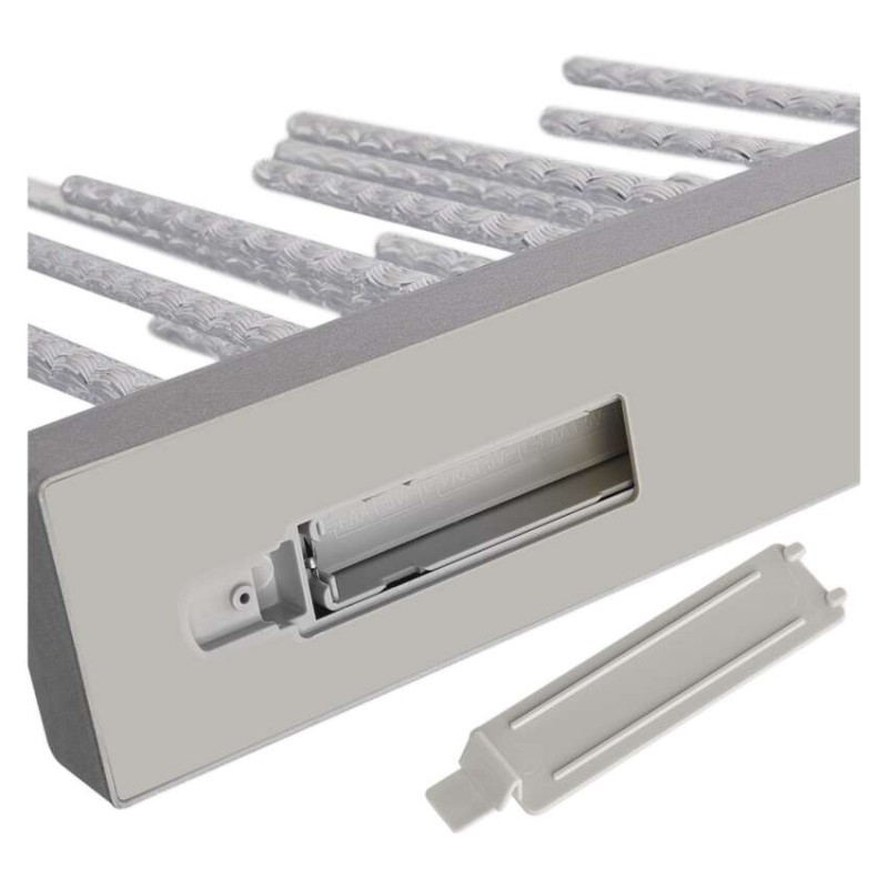 LED Kerzenhalter silbern, 28,5 cm, 3x AA, Innen, warmweiss, Timer