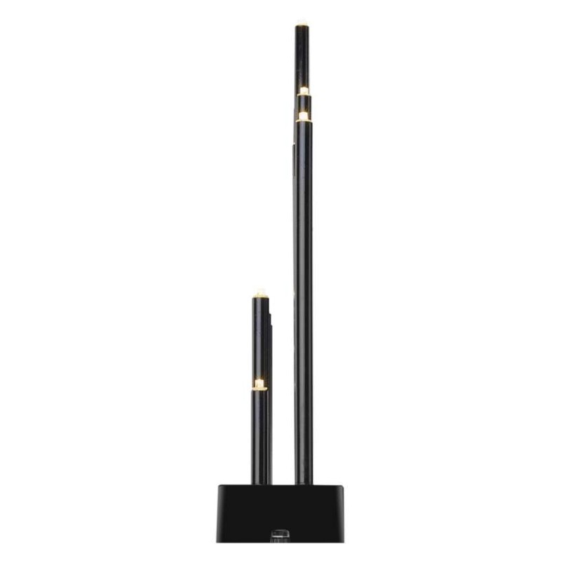 Dekoracje - świecznik czarny 20 LED, 27 cm 3x AA ciepła biel, IP20, timer