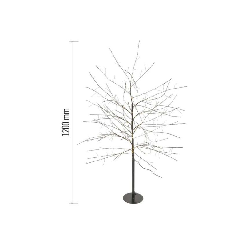 LED vianočný stromček, 120 cm, vonkajšia aj vnútorná, teplá biela, časovač